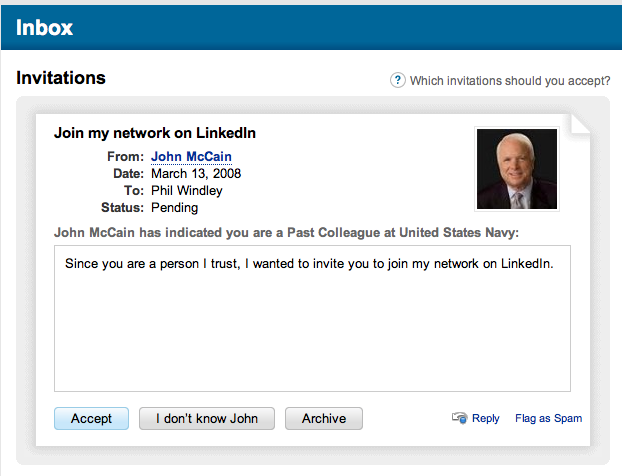 John McCain on LinkedIn